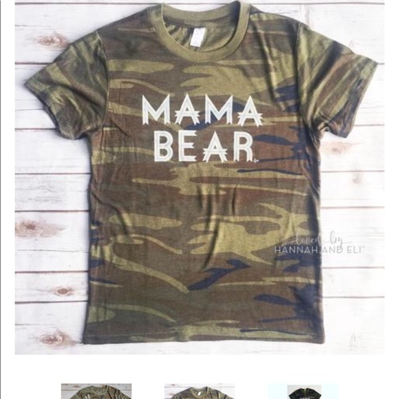 Loved By Hannah and Eli Tops - Camo Mama Bear T-Shirt